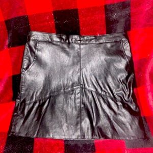 Faux Leather Skirt